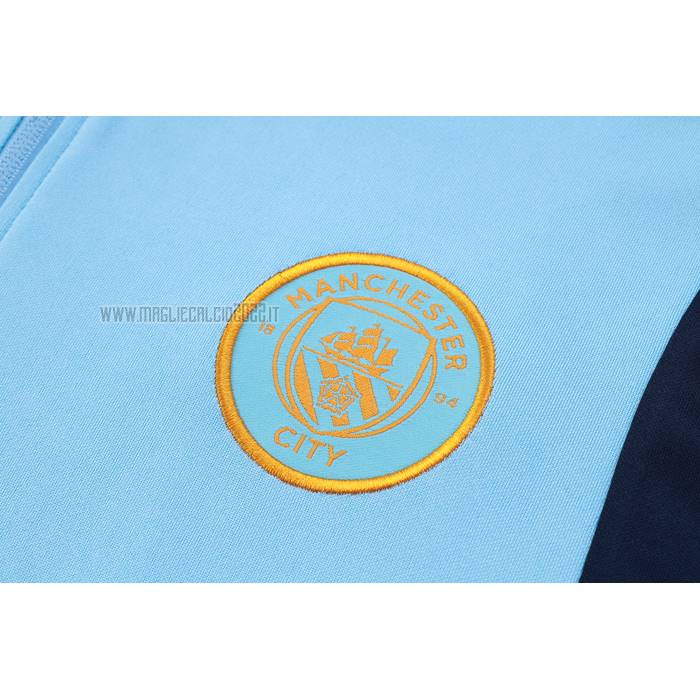 Tuta da Track de Felpa del Manchester City 2023-2024 Blu Claro